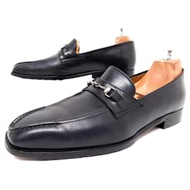 Berluti-BERLUTI SHOES MOCCASINS BIT A714 8 42 BLACK LEATHER HORSEBIT SHOES-Black