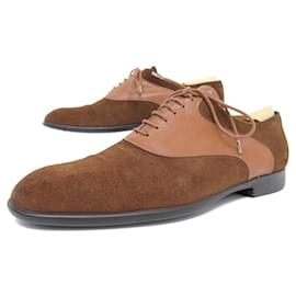 JM Weston-JM WESTON RICHELIEU BURGHLEY SHOES 605 7.5D 41.5 LEATHER AND SUEDE SHOES-Brown