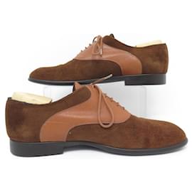 JM Weston-JM WESTON RICHELIEU BURGHLEY SHOES 605 7.5D 41.5 LEATHER AND SUEDE SHOES-Brown