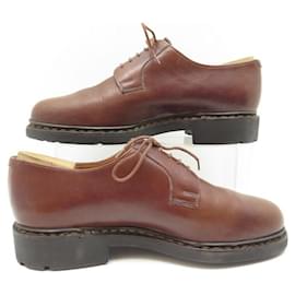 Paraboot-PARABOOT DERBY SHOES 6.5F 41 NORWEGIAN STITCHED BROWN LEATHER SHOES-Brown