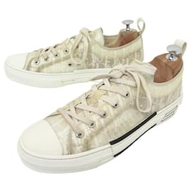 Christian Dior-CHRISTIAN DIOR B SHOES23 low 3SN249YJP 43.5 CANVAS SNEAKERS SHOES-White