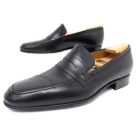 JM Weston-SHOES JM WESTON MOCCASIN WOOLTON 474 9.5D 43.5 SHOES + SHOES-Black