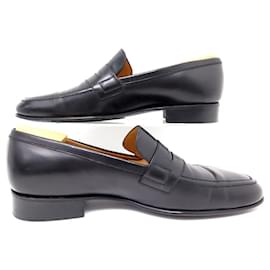 JM Weston-SHOES JM WESTON MOCCASIN WOOLTON 474 9.5D 43.5 SHOES + SHOES-Black