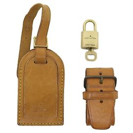 LOUIS VUITTON DOOR ADDRESS CLEAN LINK PADLOCK BAG KEEPALL ADRESS HOLDER PADLOCK Brown