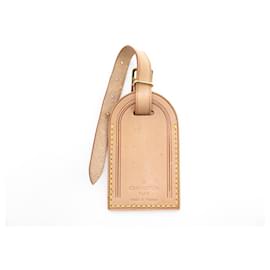 Louis Vuitton-LOUIS VUITTON TAG DOOR ADDRESS PADLOCK BAG KEEPALL ADDRESS HOLDER PADLOCK-Beige