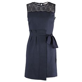 Mini Robe Sandro Justin Jacquard en Polyester Bleu Marine Bleu Bleu Marine