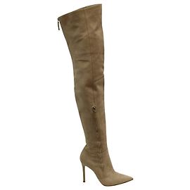 Gianvito Rossi Over-The-Knee Boots in Beige Suede Beige