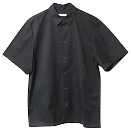 Autre Marque-The Pangaia Short-Sleeved Shirt in  Black Recycled Cotton -Black