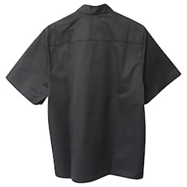 Autre Marque-The Pangaia Short-Sleeved Shirt in  Black Recycled Cotton -Black
