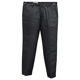 Jil Sander-Jil Sander Pantalones rectos de algodón negro-Negro