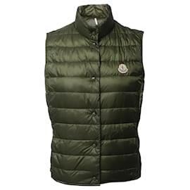 Moncler-Moncler Chaleco acolchado Liane en poliamida verde oliva-Verde,Verde oliva