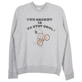 Sweat Saint Laurent imprimé Snoopy en coton gris Gris