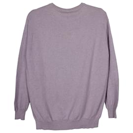 Brunello Cucinelli-Brunello Cucinelli Embellished Crewneck Sweater in Pastel Purple Cashmere-Other