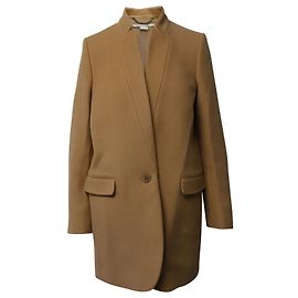 Stella Mc Cartney Abrigo de botonadura sencilla en lana camel Bryce de Stella McCartney Otro Amarillo