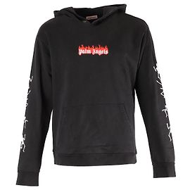 Sudadera con capucha Dance of Death de Palm Angels en algodón negro Negro