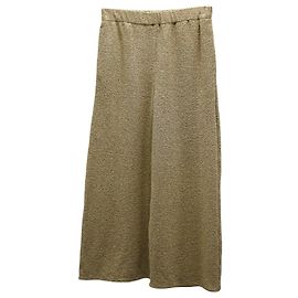 Hose Theory Tweed Terry mit weitem Bein aus beigefarbenem Baumwoll-Polyester Beige