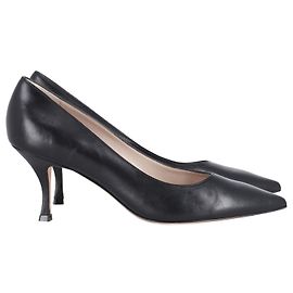 Décolleté a punta Stuart Weitzman in pelle nera Nero