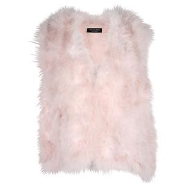 Yves Salomon Türkei gefiederte Satinweste aus rosa Polyester Andere