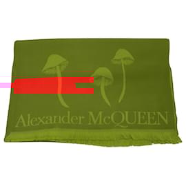 Alexander Mcqueen-Alexander McQueen Rectangular Skull Scarf in Red Wool-Red