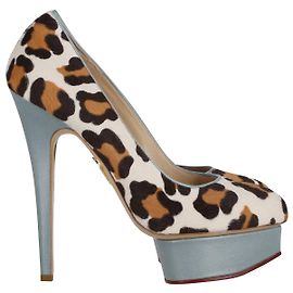 Charlotte Olympia Polly Sapato plataforma com estampa de leopardo em pelo de bezerro multicolorido e couro Outro Impressão em python