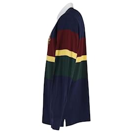 Ralph Lauren-Ralph Lauren Striped Rugby Shirt in Blue Cotton-Blue