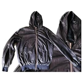 Gucci-Super light lamb leather jacket-Navy blue