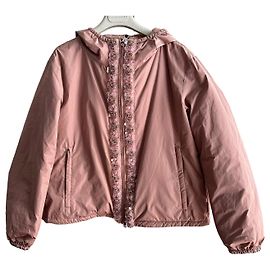 Moncler Argent embellished bomber down jacket Pink