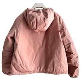 Moncler-chaqueta bomber plateada adornada-Rosa