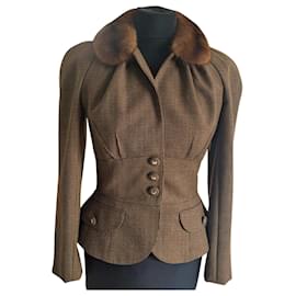 Christian Dior-Jackets-Brown,Grey