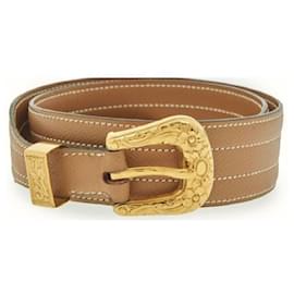 Hermès-Cinturones-Caramelo,Gold hardware