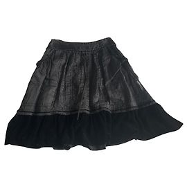 Gonna Louis Vuitton in velluto e crêpe nera Nero