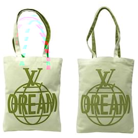 Louis Vuitton-NEW LOT 2 TOTE BAGS LOUIS VUITTON EXPOSITION LOGO LV DREAM EXHIBITION BAG-Beige