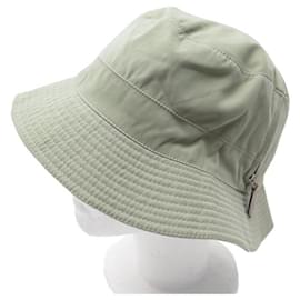 Hermès-NEW HAT BOB HERMES VENDOME SAUGE T 58 NEW SAGE COTTON CAP HAT-Beige