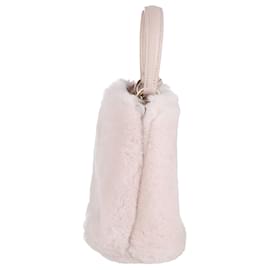 Prada-Prada Panier Mini Bag in Pink Shearling-Pink