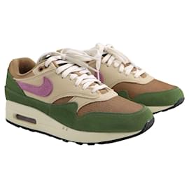 Autre Marque-nike air max 1 NH Sneakers in Treeline and Light Bordeaux Suede-Green
