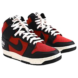 Nike-Nike x Undercover Dunk High 1985 in Pelle Rosso Palestra-Rosso