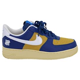 Autre Marque-Nike Air Force 1 Sneakers basse SP in pelle Court Blue Lemon Drop White-Blu
