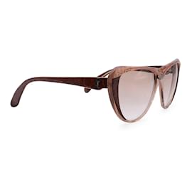 Yves Saint Laurent-Gafas de sol estilo ojo de gato vintage 8704 correos 74 50/20 125MM-Castaño