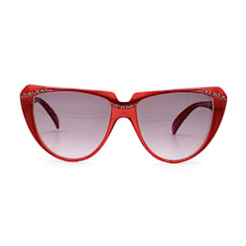Yves Saint Laurent-Vintage Cat Eye Sunglasses 8704 P 74 55/14 130MM-Red