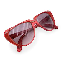 Yves Saint Laurent-Vintage Cat Eye Sunglasses 8704 P 74 55/14 130MM-Red