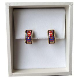 Frey Wille Spirale de vie de Hundertwasser 18boîte à boucles d'oreilles en or jaune k Multicolore