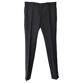 Valentino Garavani-Valentino Tuxedo Pants in Black Wool-Black