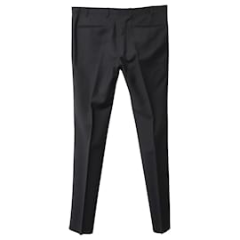 Valentino Garavani-Pantalones de esmoquin Valentino en lana negra-Negro
