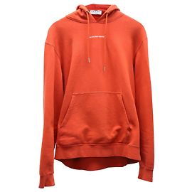 Sudadera con capucha Sandro Paris Logo en algodón naranja coral Naranja Coral