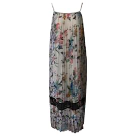 Zimmermann-Zimmerman Pleated Sleeveless Midi Dress in Multicolor Floral Print Polyester-Multiple colors