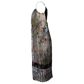 Zimmermann-Zimmerman Pleated Sleeveless Midi Dress in Multicolor Floral Print Polyester-Multiple colors