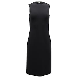 Michael Kors-Michael Kors Midi Dress in Black Virgin Wool-Black