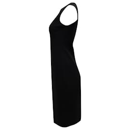 Michael Kors-Michael Kors Midi Dress in Black Virgin Wool-Black