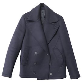 Peacoat con petto foderato di Acne Studios in lana blu navy Blu navy