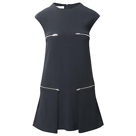Stella Mc Cartney Abito a trapezio con cerniera Stella McCartney in acetato nero Nero